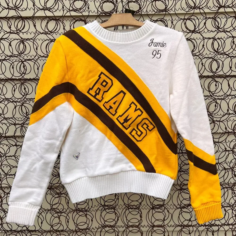 Vintage 90s Varsity Colorado Rams heavy cheer sweater - Picture 1 of 5